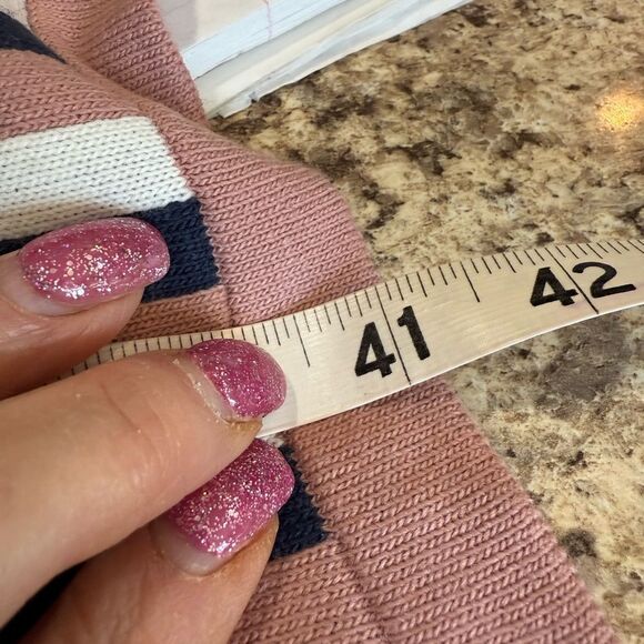 NWT Insirah pink, white, navy and blue design sweater dress size medium - Picture 8 of 10
